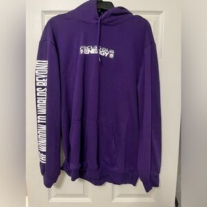 Mens H&M Hoodie Graphic Purple size large hooded sweatshirt